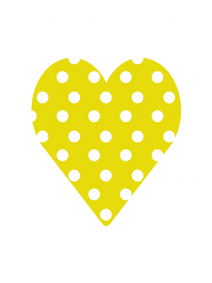 Cuadro Heart dots yellow