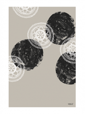 Cuadro abstract Black mandala 1