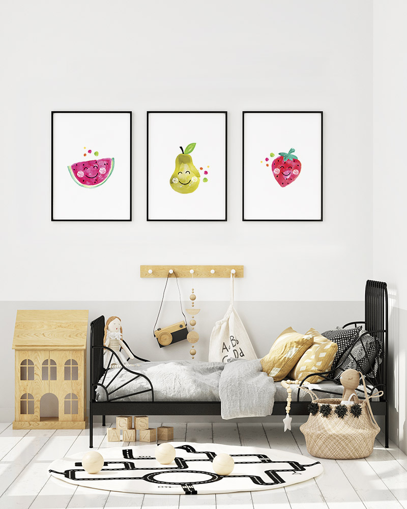 láminas infantiles con temática frutas